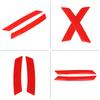 4Pcs Car Wheel Eyebrow Bumper Reflective Safety Warning Strip Tape Sticker Decal Red