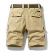 Men Summer Solid Casual Classic Cargo Shorts Men Fashion Cotton Multi-pocket Shorts Men Outwear Breathable Shorts Male