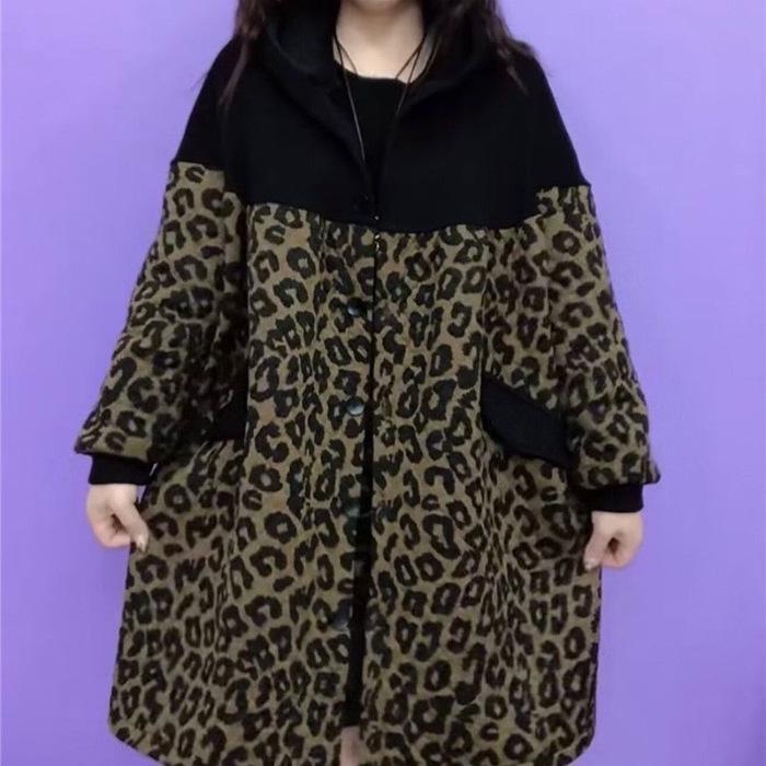 2025 Autumn/Winter Fashionable Plus Size Velvet Hooded Jacket for Middle-Aged Moms - Stylish, Loose, Thickened Coat 3XL
