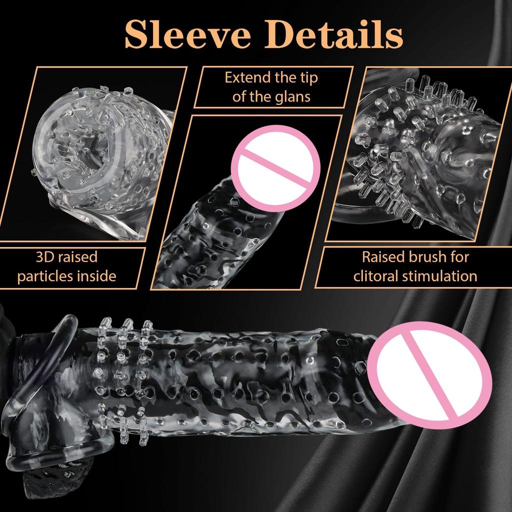 Dildo Condoms Expand Penis Extension Sleeve Reusable Condoms Delay Ejaculation Sex Toy for Men