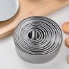11-Piece Round Cookie & Cake Mold Set - Stainless Steel Mousse Rings & Fondant Cutters