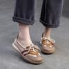 Fashion GKTINOO 2025 Spring New Flat Lace-up Shoes Mixed Colors Comfortable Leisure Soft Soled Women's Slip-on Shoes