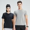 Mens Running T-shirt Breathable Trainin Tops Outdoor Workout Sweatshirt Male Muscle Fit Short Sleeve Tees Gym Sweatshirt Elastic