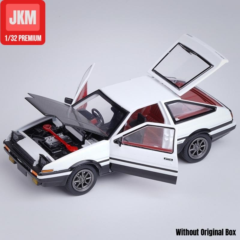1/32 Initial D AE86 Spielzeugauto Diecast Miniaturmodell Pull-Back Sound Licht Türen zu öffnen Bildungs Sammlerstück Geschenk Kind