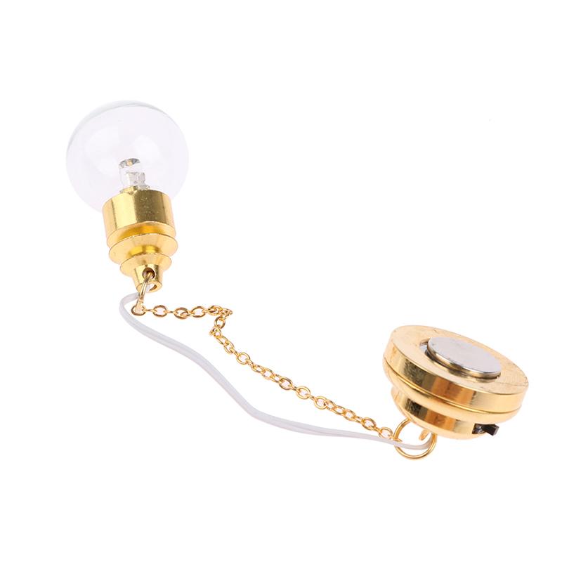 1:12 Miniaturní LED skleněné stropní svítidlo lustr nábytkové doplňky pro domeček pro panenky