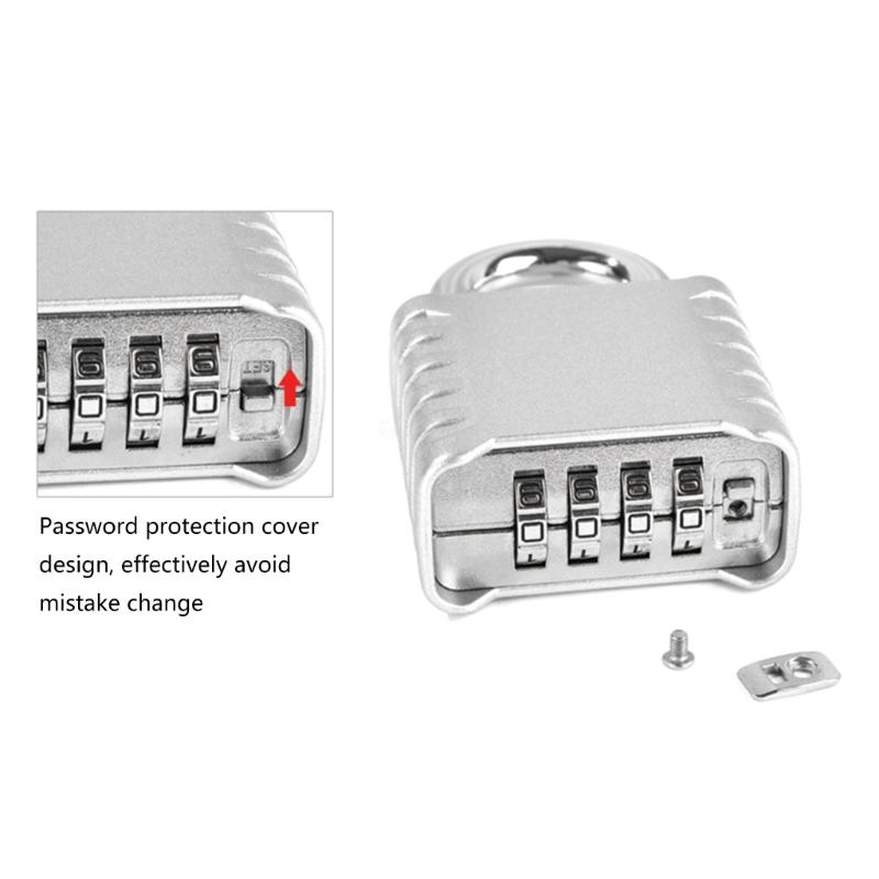 Heavy Duty Weatherproof Lock 4 Code Combination Lock Metal Lock for Outdoor Use