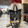 Schoolbag1011 new large-capacity student class shoulder handbag female Japanese cute girl transparent pain bag baby bag