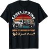 Vintage Deve Çekme Mizah Çekici T-Shirt