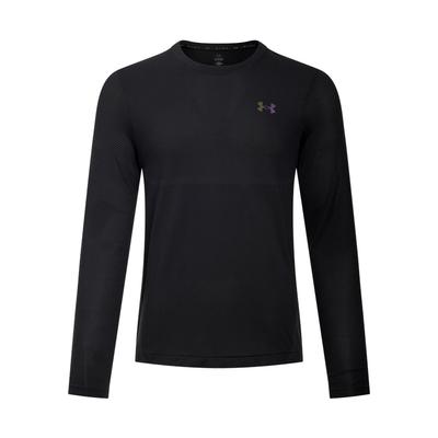 Rush Seamless Herren Trainingsserie Bequemes Kühles Atmungsaktives Langarm-T-Shirt Herren Oberteile Schwarz 1379282-001