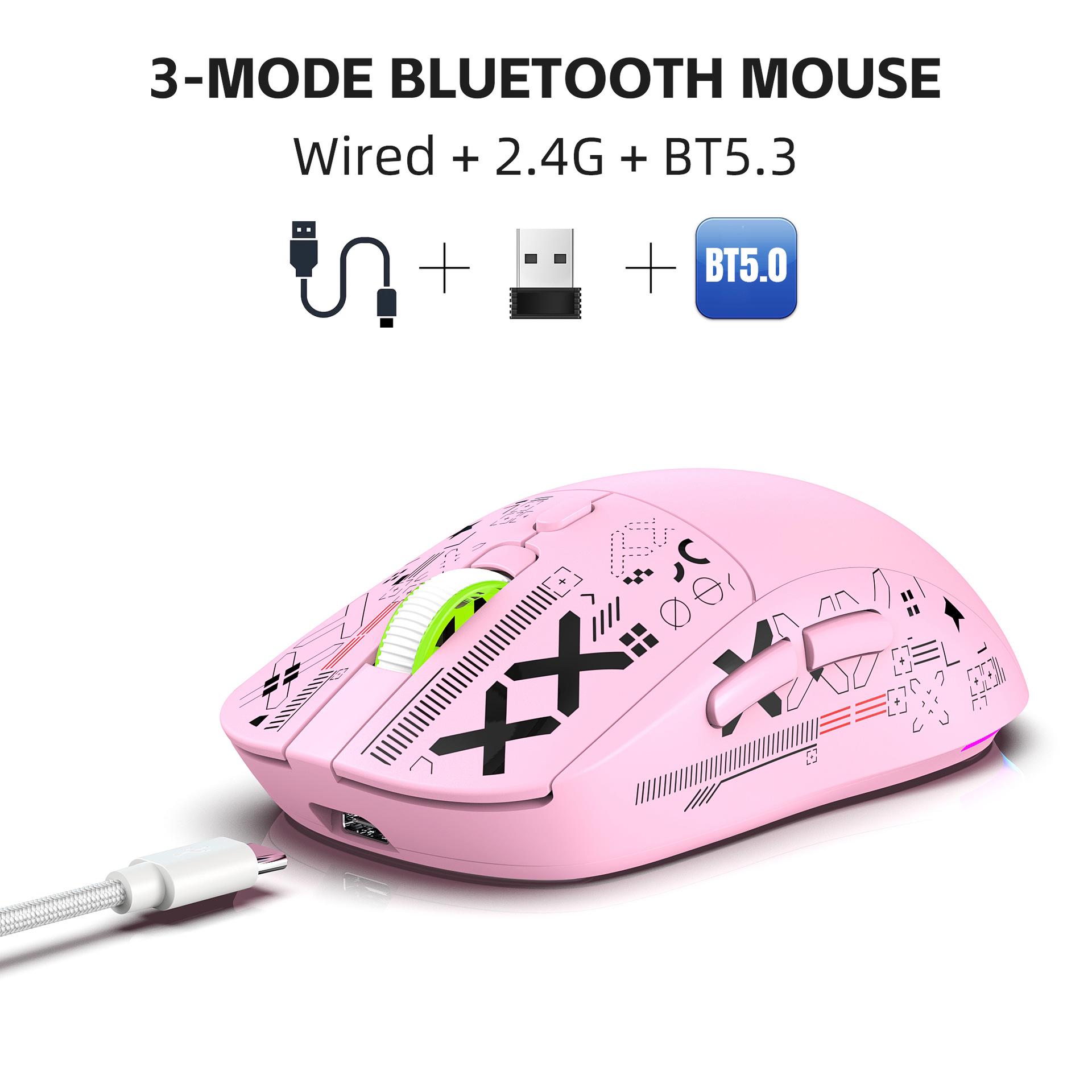 

2.4G Bluetooth RGB Gaming Mouse with Three Modes and 650mAh Battery