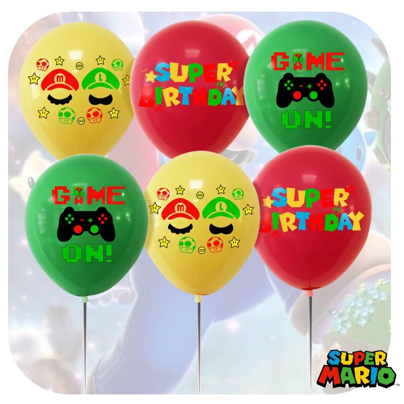 Popular Mario Latex Balloons For Cross-border Sales Super Mario Themed Party Decorations