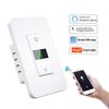 US 120 Style 3 Way Smart WIFI Wall Dimmer Switch Stepless Dimming Mobile App Remote Control,timing,countdown