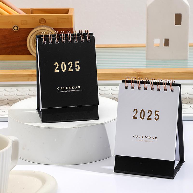 2025 Desk Calendar Annual Planner Standing Flip Calendar With Coil To-Do List Schedule Organizer Home Office School Supplies