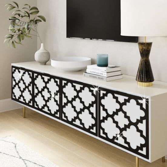 4 bucăți/set oglindă geometrică autocolant de perete detașabil autoadeziv acasă birou sufragerie dormitor dulap de bucătărie autocolant decorativ gol