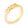 Metal Rings Unisex Gold/White R2700WOMCY_D03S