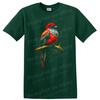 Trogon Bird T Shirt Colorful Tropical Perched Branch Wildlife Art Graphic Tee