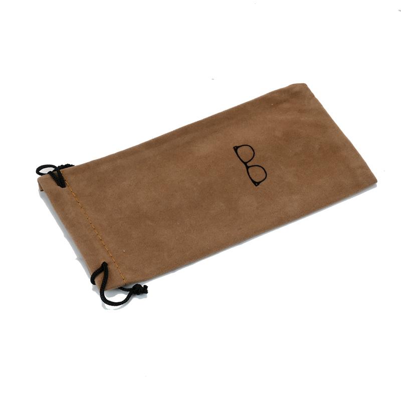 

Fashion Portable Glasses Case Eyewear Accessories Soft Eyeglasses Bag Sunglasses Bags Solid Color Drawstring Pouch Bags коричневий