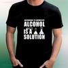 Interesting Chemistry Nerd Science Alcohol Solution T-shirt for Men. Men's Top. Printed Design.