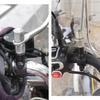 2 PCS Motorcycle Handlebar Mirror Mount Holder, Aluminum 7/8" Mirror Thread Mount Clamp, Handlebar Rearview Mirror Adapter for ATV Scooter, Universal