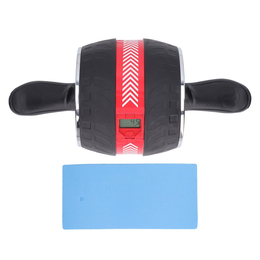 Bauchmuskelroller Rad Rumpfmuskulatur Training Automatischer Rückprall Übung Trainingsräder Grau