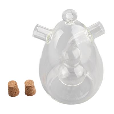 Glazen Olie Controle Pot Keuken 2 in 1 Luchtdichte Olie- en Azijndispenser Transparante Olie en Azijn