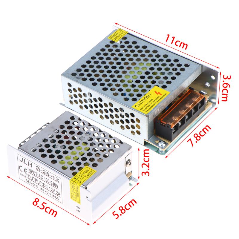 Lys Transformator Ac 110V-240V Til Dc 5V 2A/5A 25W 60W Til Cctv Led Strip Strømforsyning Adapter