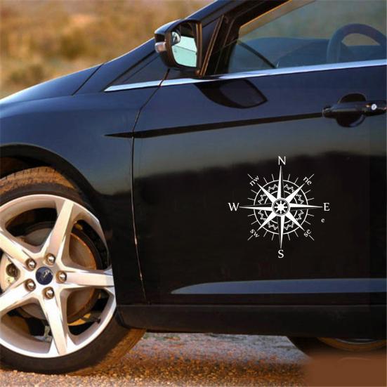 Fashion Compass Reflective PET Removable Sticker Decal Car Decoration