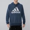 adidas Essentials French Terry Big Logo Hoodie Crew Navy Mel/White Men Streetwear GM6965