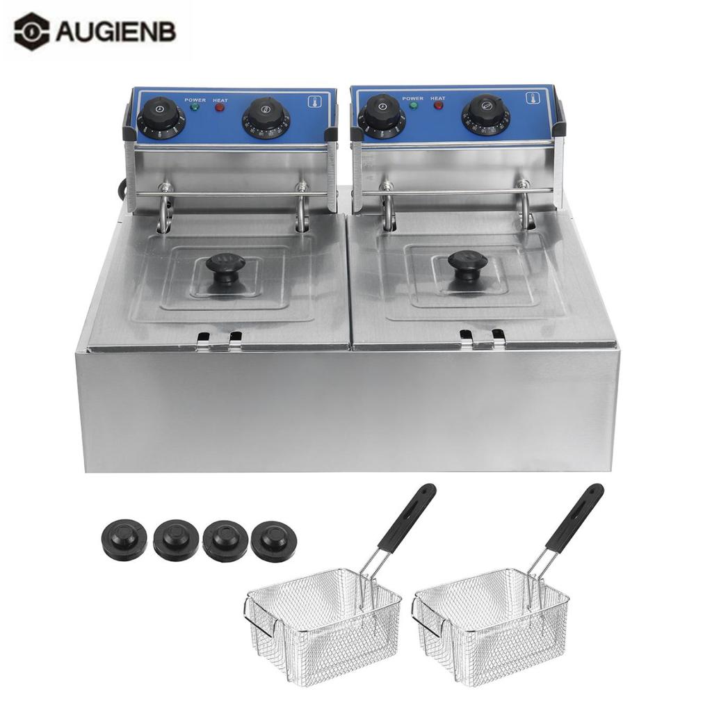 Buy AUGIENB Deep Fryer 2500W 6L/12L Commercial Electric Deep Fryer