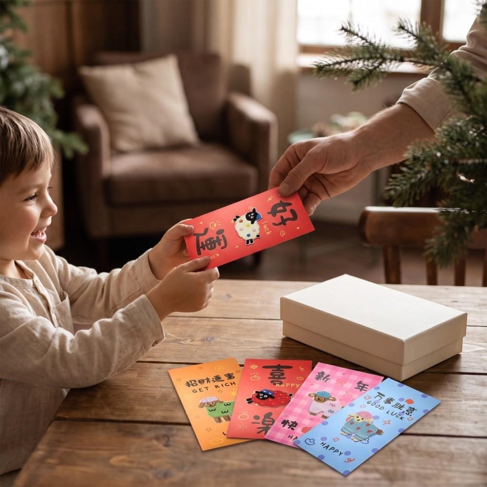 Cute Sheep Red Packet 2027 Chinese New Year Red Envelopes New Year Money Pocket  Kids Family Gift