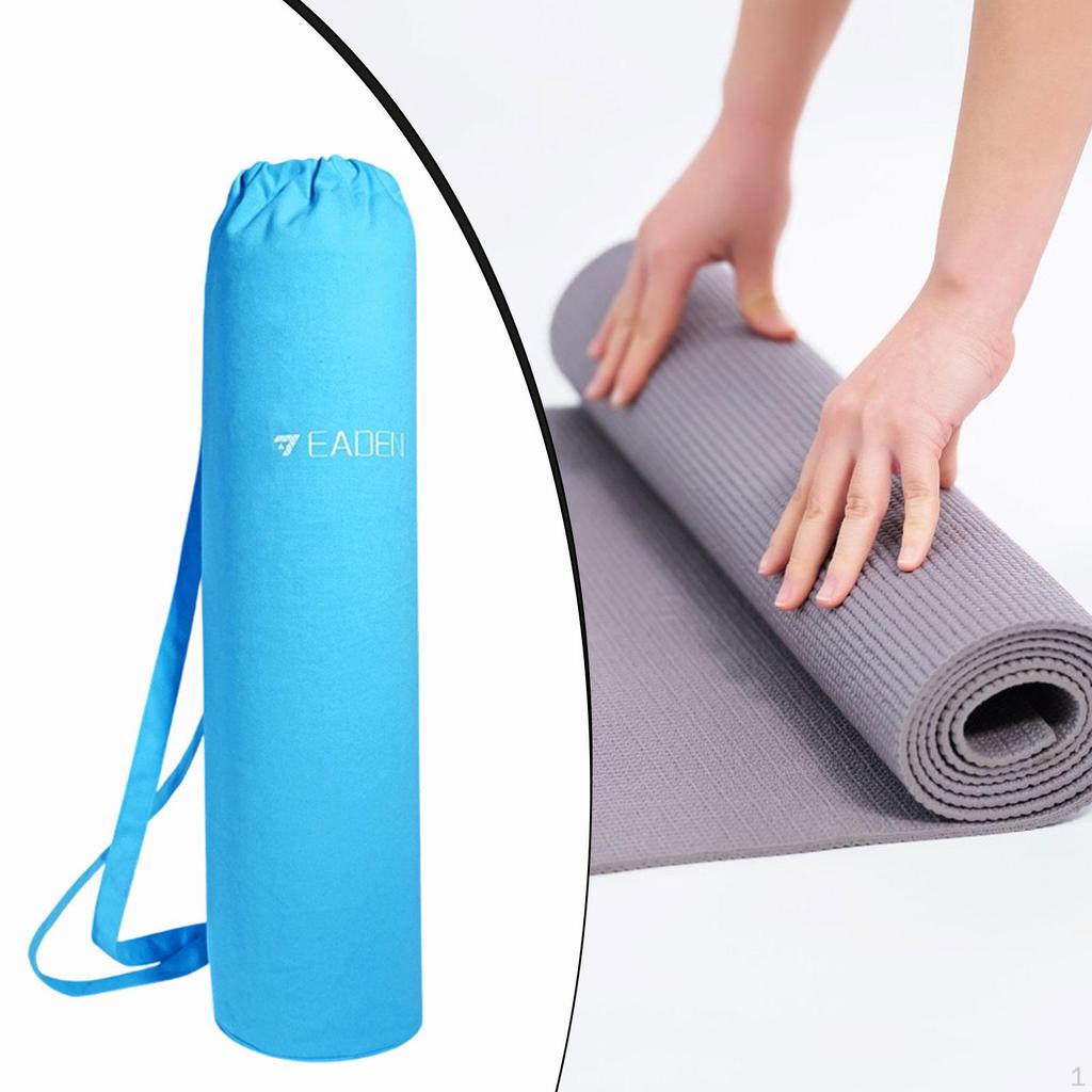 Mat Bag Carrier Multifunctional Gym Pouch Canvas Shoulder Storage Tote for Travel Office