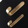 Gold Key Holder J Shaped Coat Hook Wall Mounted Wall Hook  Behind-door