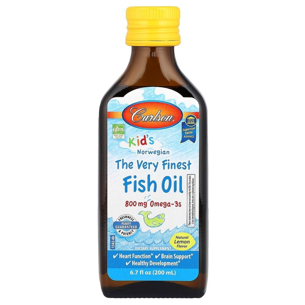 Carlson Norwegian Fish Oil Lemon Flavor 800mg 200ml 198.142ml 1 Pcs