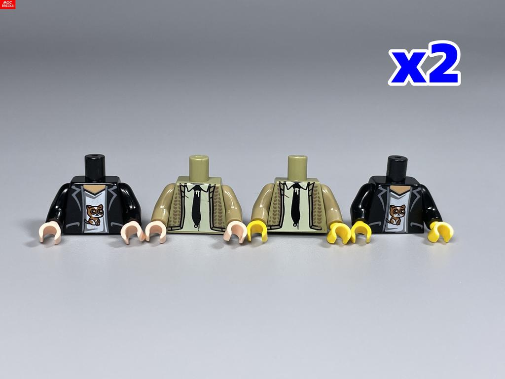 MOC Bricks Suit Series Chef Bridegroom Torso Cloth 4cm Figure Body Part Educational Building Blocks Assembled Toys Plastic Doll