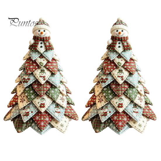 Kits de Manualidades para Decoración del Hogar DIY Kit de Árbol de Navidad de Tela Acolchada, Set de Costura Patchwork Vintage Actividades Educativas Decoración de Mesa para Niños, Hecho a Mano