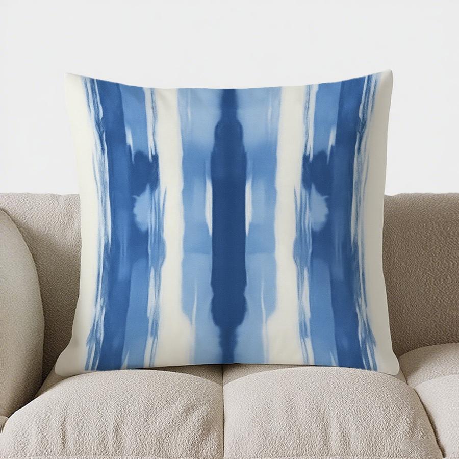 Home Decor Blue Abstract Streak Pattern Throw Pillow Pattern Cushion Cover Suitable For Sofa Bedroom Car Pillow Cover