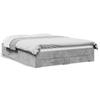 VidaXL Bed Frames with Drawers Concrete Grey 160x200 Cm Engineered Wood, Bed, Storage Bed, Double Bed Frame, Bed 3280373