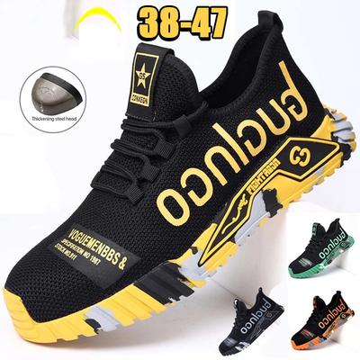 Zapatillas de trabajo para hombre, zapatos de seguridad cómodos, zapatos con punta de acero antigolpes, zapatos de trabajo antiperforación, zapatos industriales indestructibles