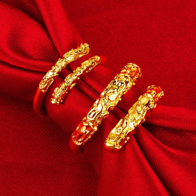 Vintage Style Copper Ring Featuring The Iconic Golden Staff Design For Men And Women