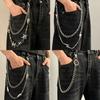 Doppel Dorn Hosenkette Amerikanischer Retro Kugelschädel Hosenkette Blitz Hängende Kette Jeans Dekorative Kette