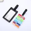 2026 new creative three-dimensional letter double-sided soft rubber pvc luggage tag, wear-resistant and anti-lost boarding pass