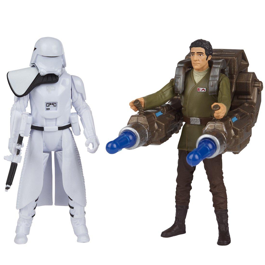 

Star Wars Basic Figure 2 Pack Poe Dameron First Order Snowtrooper Officer Painted Movable Figure &