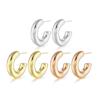 2024 New Geometric Irregular Earrings Shaped Retro Earrings Plated With Real Gold And Color Preserving European And American Accessories