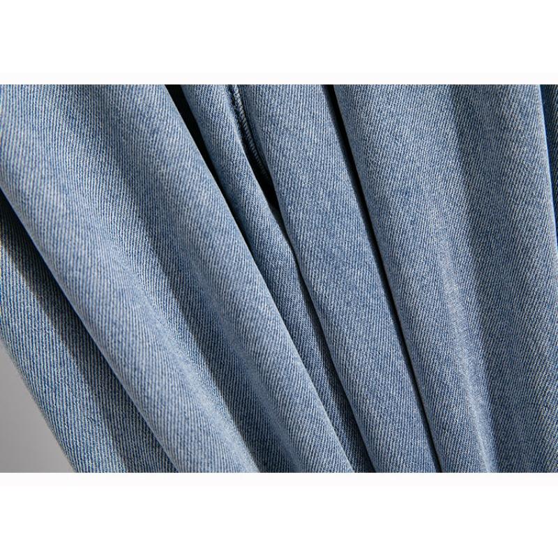 Spring Autumn New Elastic Waist Jeans Women's Large Size Fashion Harem Pants Double Pocket Versatile Loose Ankle-length Pants