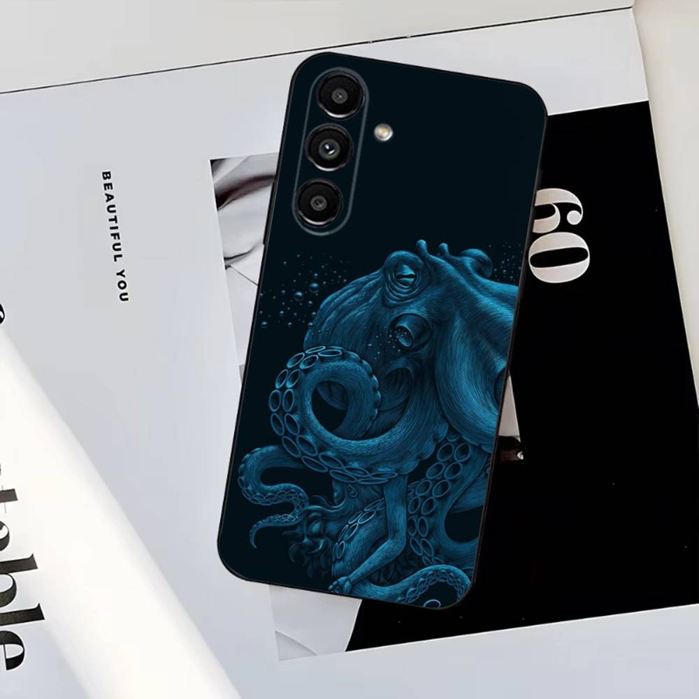 

Marine Life Ocean Octopus Phone Case For Samsung S25,S24,S23,S22,S21,S20,S10,Ultra,Plus,Lite,FE,Soft Silicone Black Cover Samsung S235G