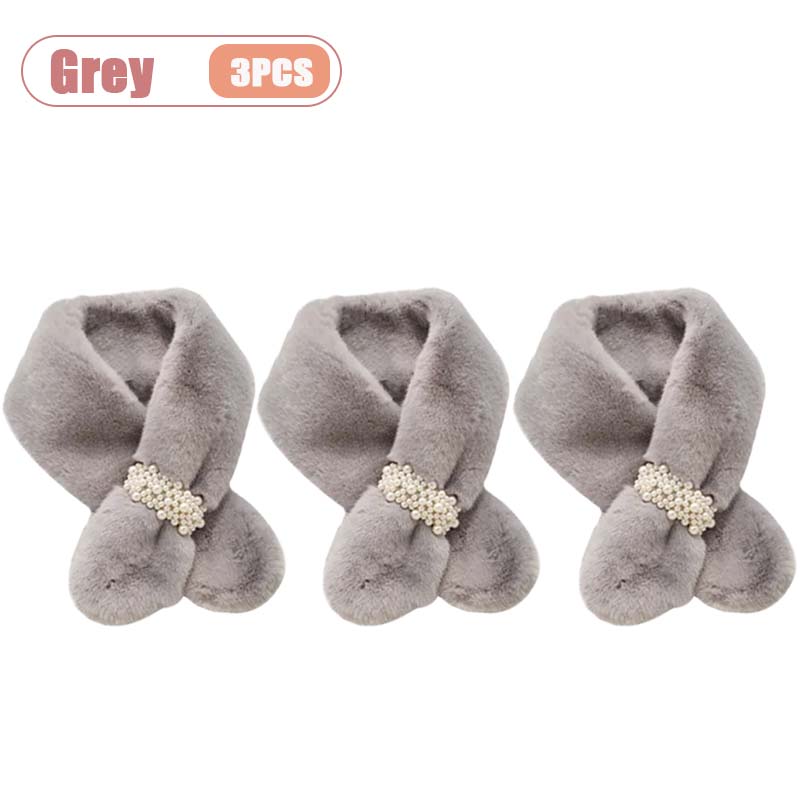 Women Winter Faux Rabbit Fur Scarf Warm Soft Neck Warmer Korean Style Collar Cozy Neck Shawl for Autumn Winter Fashion Accessory