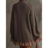 Autumn Winter Turtleneck Simple Sweater Dress Women Casual Patchwork Mini Dress Long Petal Sleeve Sweet Ladies Dress