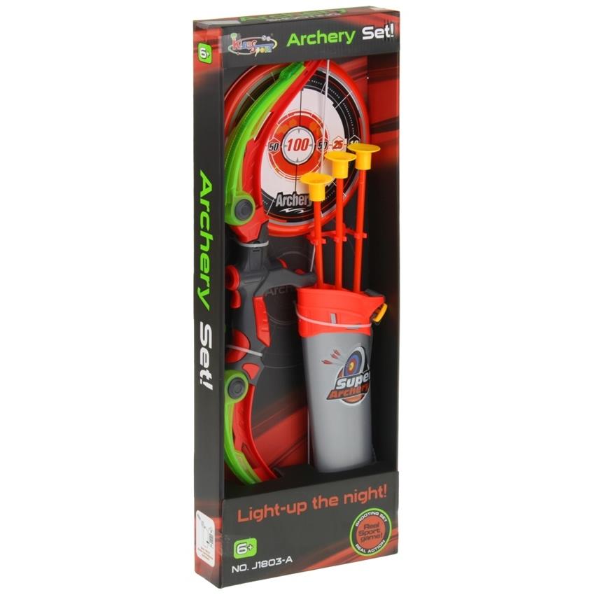 Archery Set for Kids - Glowing Bow, Arrows, Target, Sports Toy