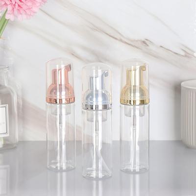 1PC 30/50/80ml Plastic Foam Pump Bottle Empty Face Eyelashes Cosmetic Bottle Cleaner Soap Dispenser Foam Bottle Rose Gold Foam