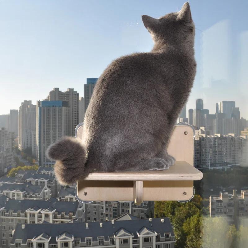 Wooden Cat Climbing Frame Sucker Strong Bearing Capacity Sleeping Large Cat Jumping Platform Stable Pet Products Furniture